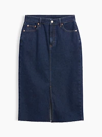 Denim Midi Pencil Skirt