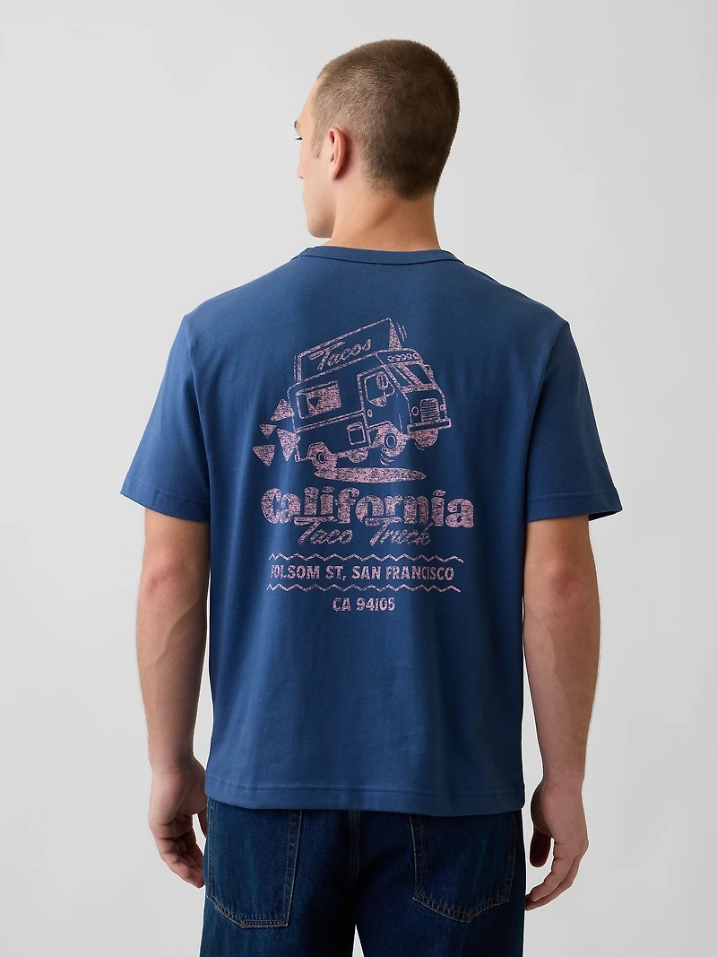 California Taco Truck Heavyweight Graphic T-Shirt