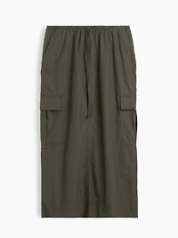 Poplin Easy Cargo Maxi Skirt