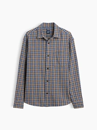 Sunwashed Twill Relaxed Plaid Shirt