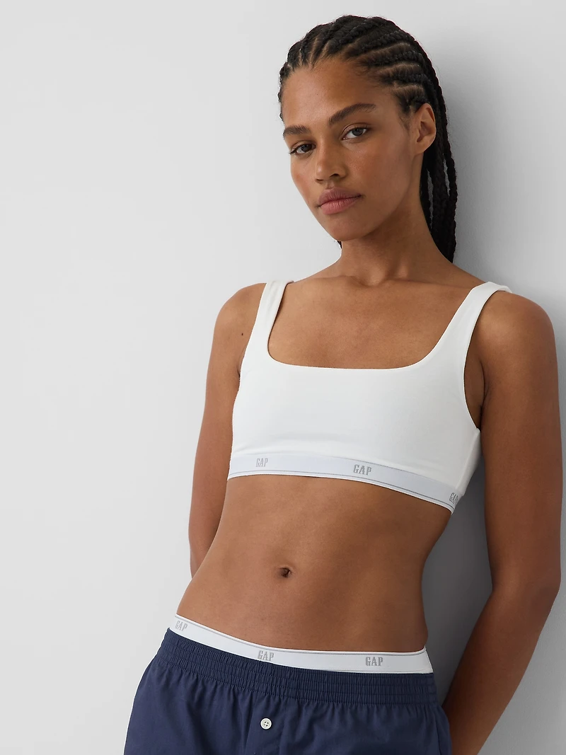 Softest Organic Stretch Cotton Gap Logo Bralette