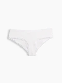 MadeSoft Organic Stretch Cotton Lace-Trim Cheeky Hipster