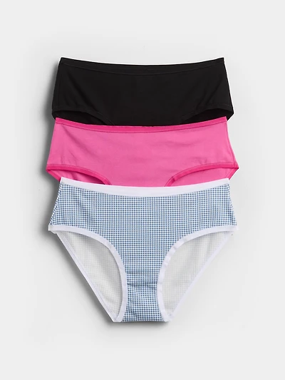 Organic Stretch Cotton Hipster (3-Pack