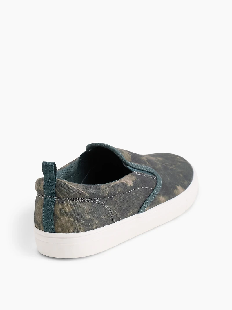 Kids Canvas Camo Slip-On Sneakers