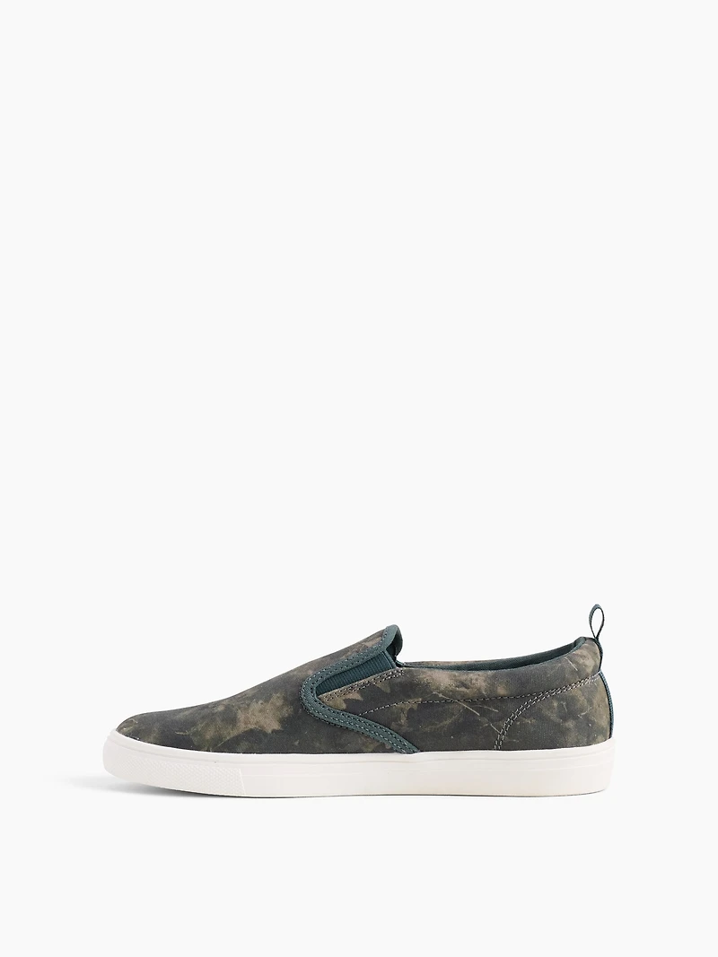 Kids Canvas Camo Slip-On Sneakers