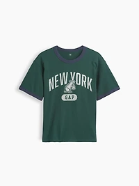 Kids Relaxed New York Graphic Ringer T-Shirt