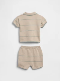 Baby Sweater Polo Stripe Outfit Set