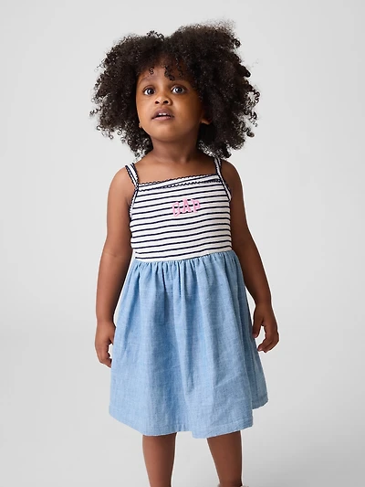 Baby & Toddler Mixed Media Apron Dress