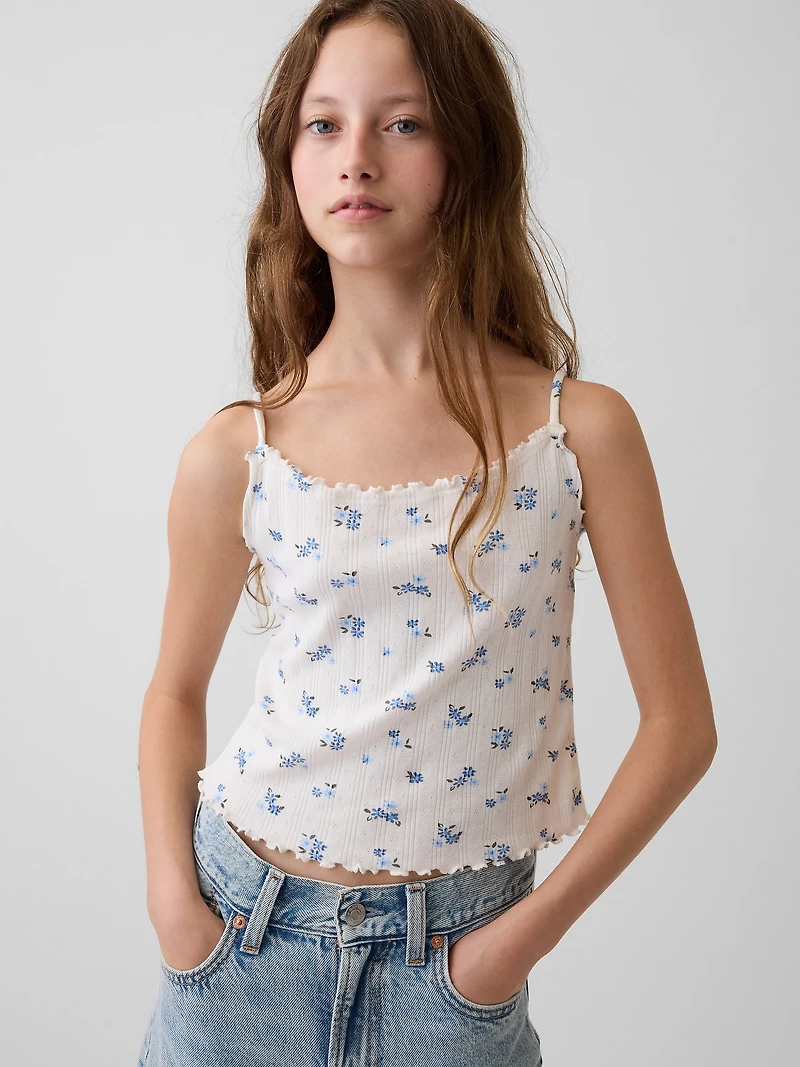 Kids Pointelle Rib Cami