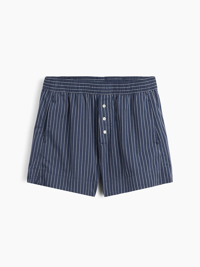 Organic Cotton Poplin Stripe Boxer Shorts