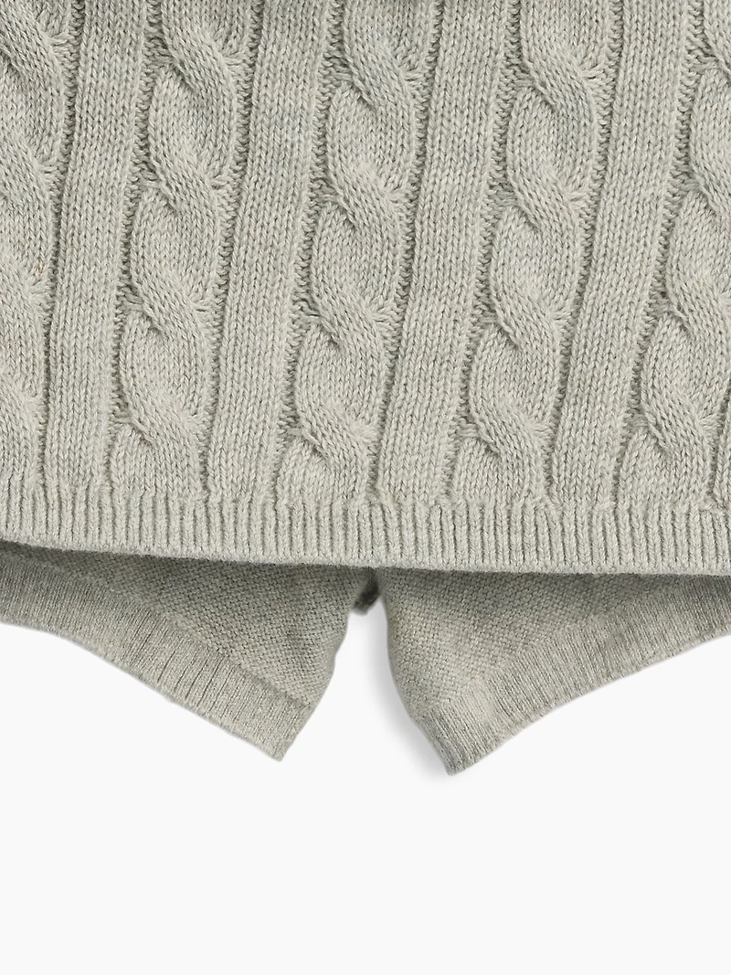 Kids Cable-Knit Sweater Skort