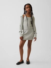 Kids Cable-Knit Sweater Zip Hoodie