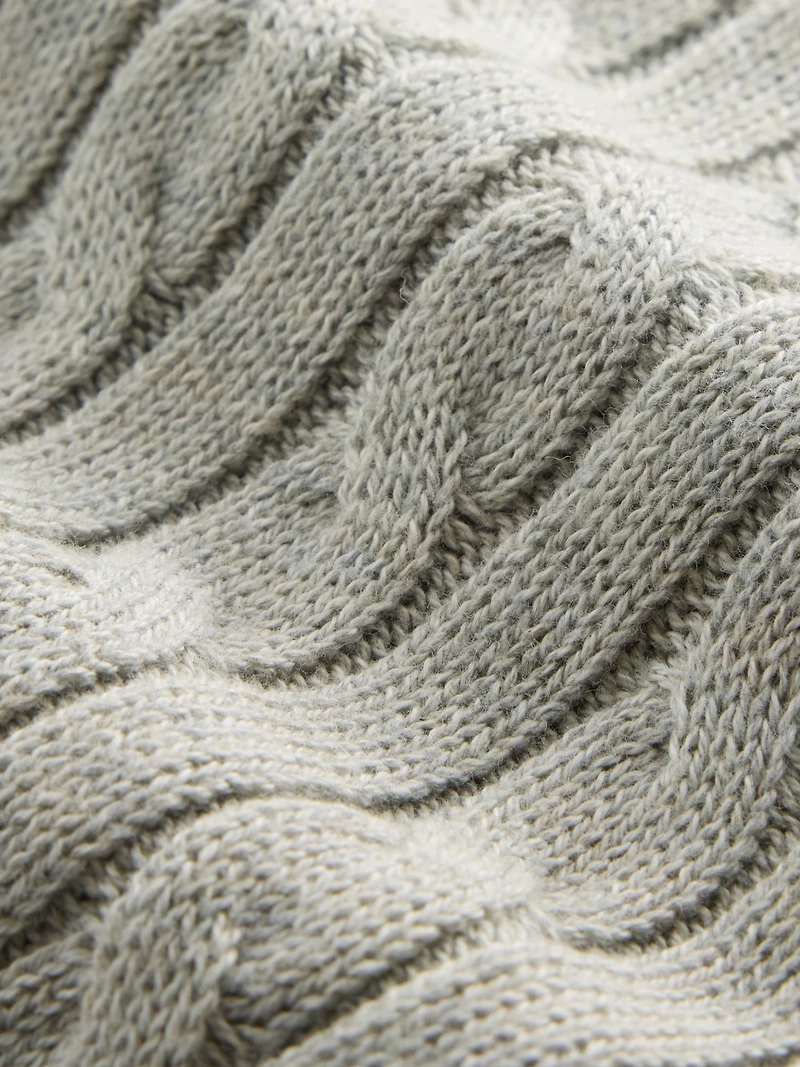 Kids Cable-Knit Sweater Zip Hoodie