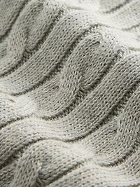 Kids Cable-Knit Sweater Zip Hoodie