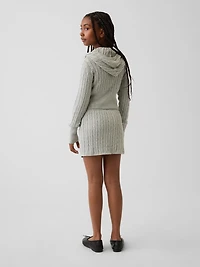 Kids Cable-Knit Sweater Skort