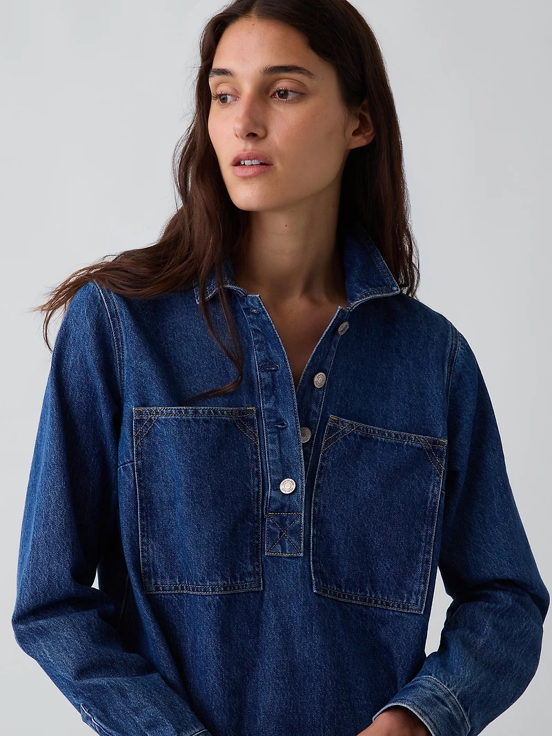 Denim Shift Mini Dress