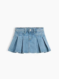 Baby & Toddler Denim Pleated Skort