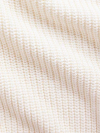 100% Cotton Oversized Shaker V-Neck Sweater