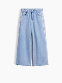 Kids Low Rise Lace-Trim Baggy Jeans