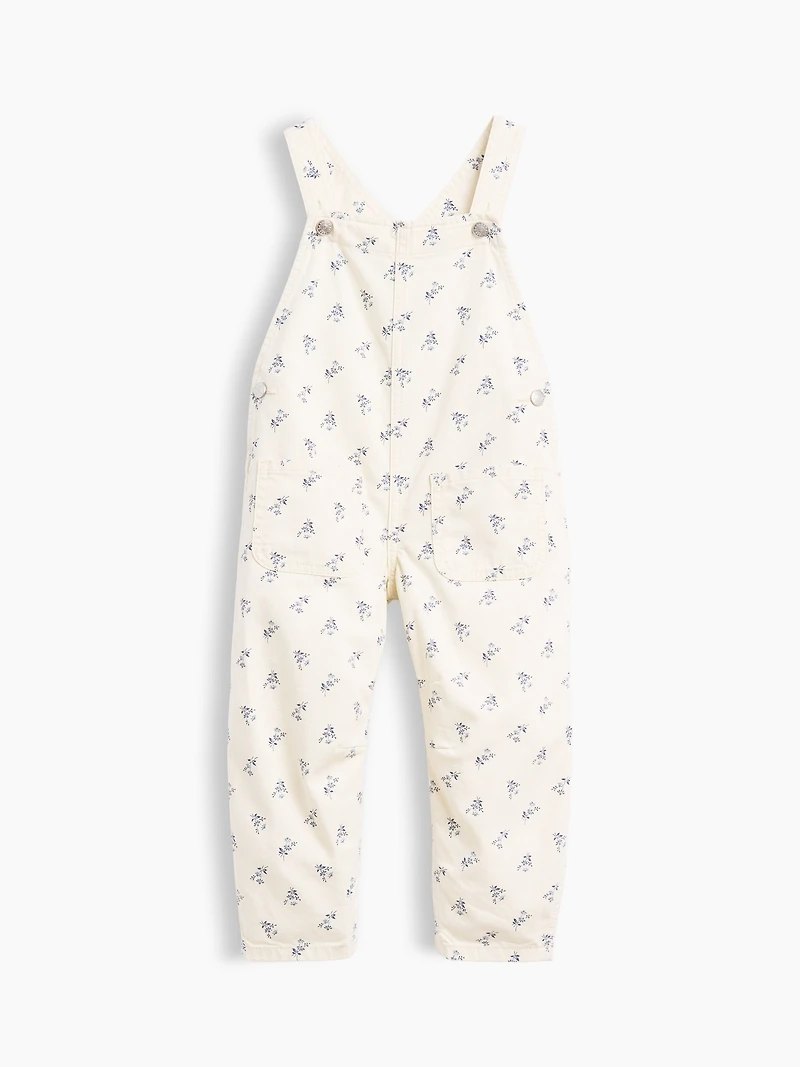 Baby & Toddler Floral Denim Horseshoe Overalls