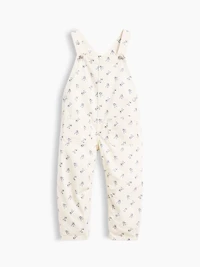 Baby & Toddler Floral Denim Horseshoe Overalls