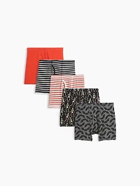 Kids Organic Stretch Cotton Halloween Boxer Briefs (5-Pack)