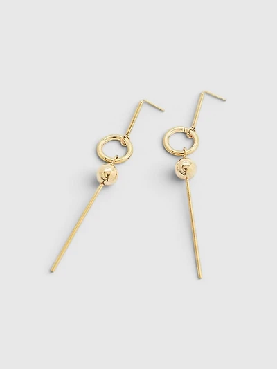 Admiral Row Gold Geometric Circle Drop Earrings
