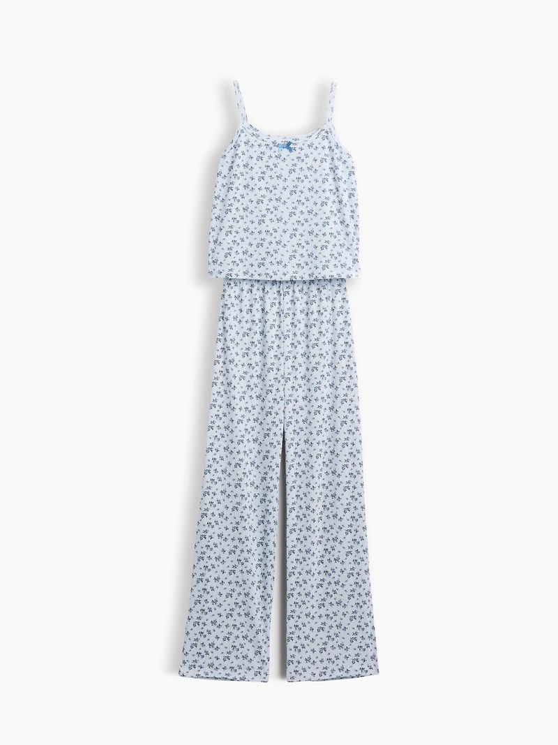 Kids Recycled Pointelle Tank PJ Set