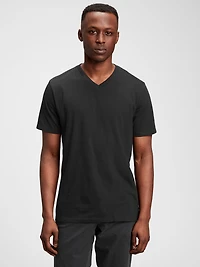 Cotton Jersey V-Neck T-Shirt