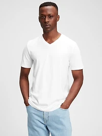 Cotton Jersey V-Neck T-Shirt