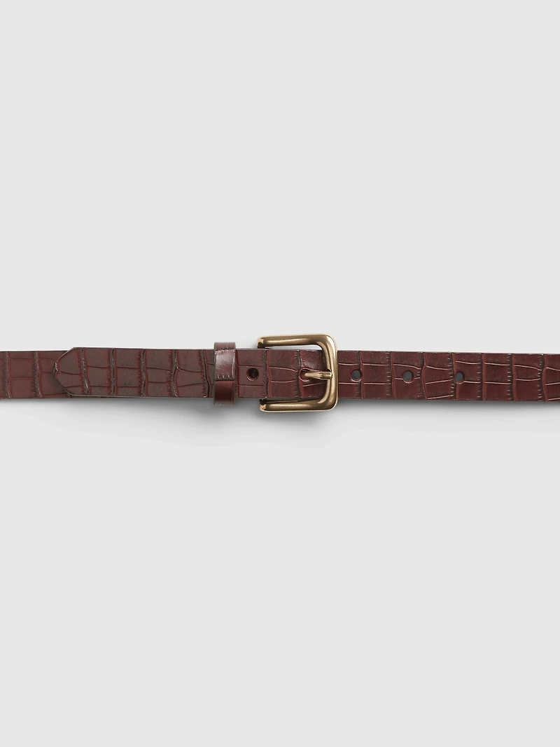 Crocodile Leather Belt