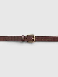 Crocodile Leather Belt