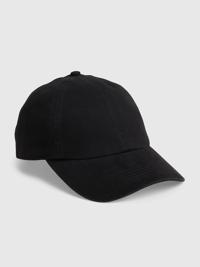 Casquette de baseball délavée en coton biologique