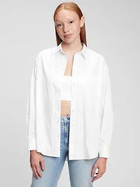 Organic Cotton Poplin Big Shirt