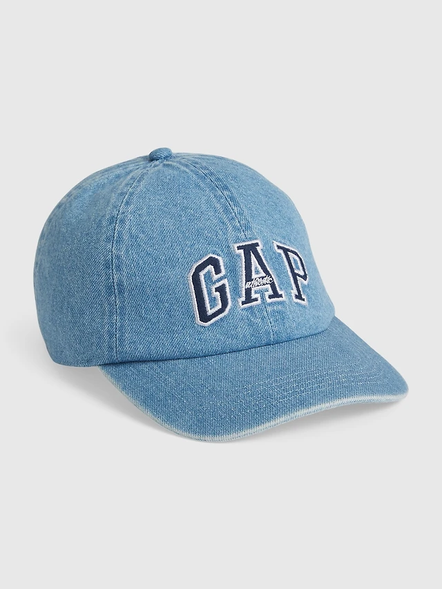 NWT Gap × BÉIS Logo Denim Baseball Hat in Medium Wash Gap × BÉIS Logo Denim Baseball Hat | Gap main image 4
