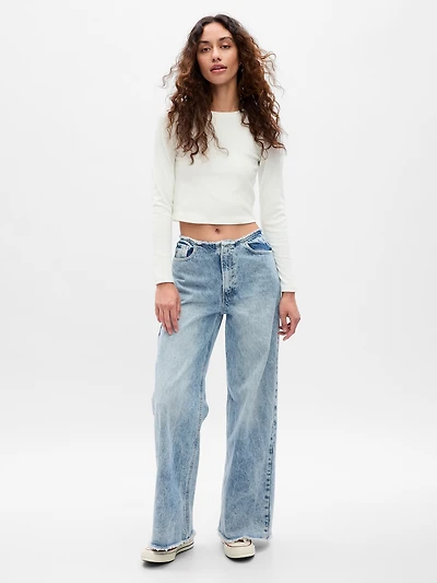 Cropped Rib T-Shirt