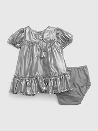Baby Metallic Satin Dress