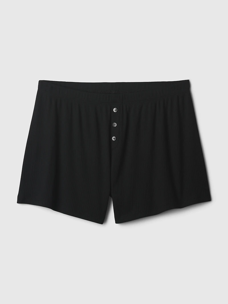 Mini Rib Relaxed PJ Shorts