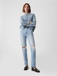 High Rise Cheeky Straight Jeans