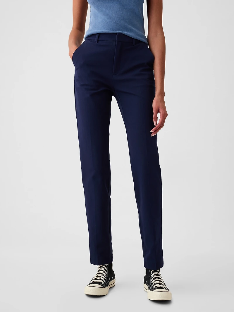 Mid Rise BiStretch Slim Ankle Pants