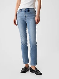 Mid Rise Split-Hem Vintage Slim Jeans