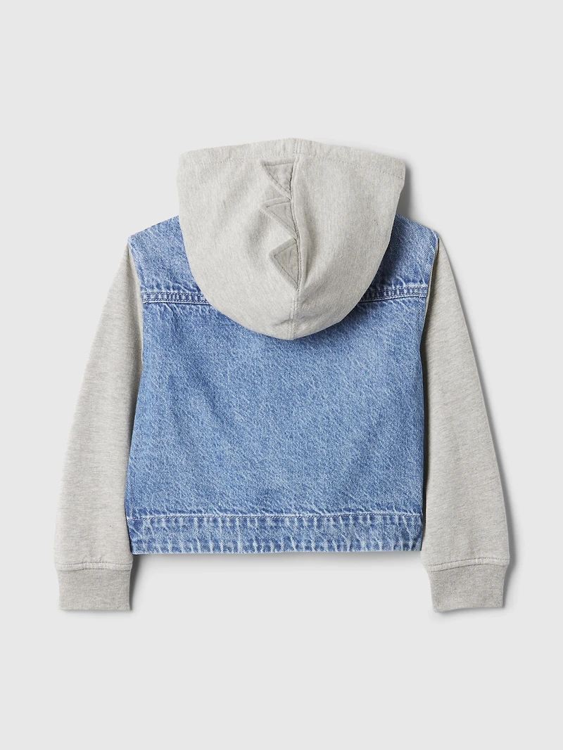 Baby & Toddler Dino Varsity Denim Hoodie Jacket
