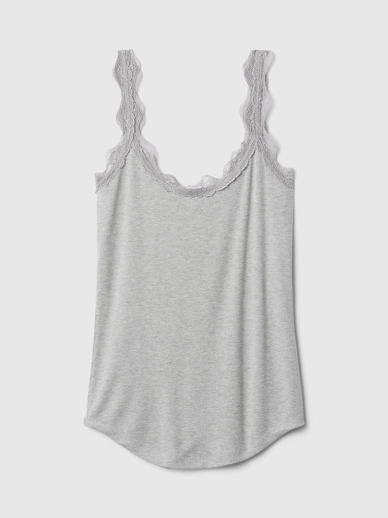 Mini Rib Lace PJ Tank Top