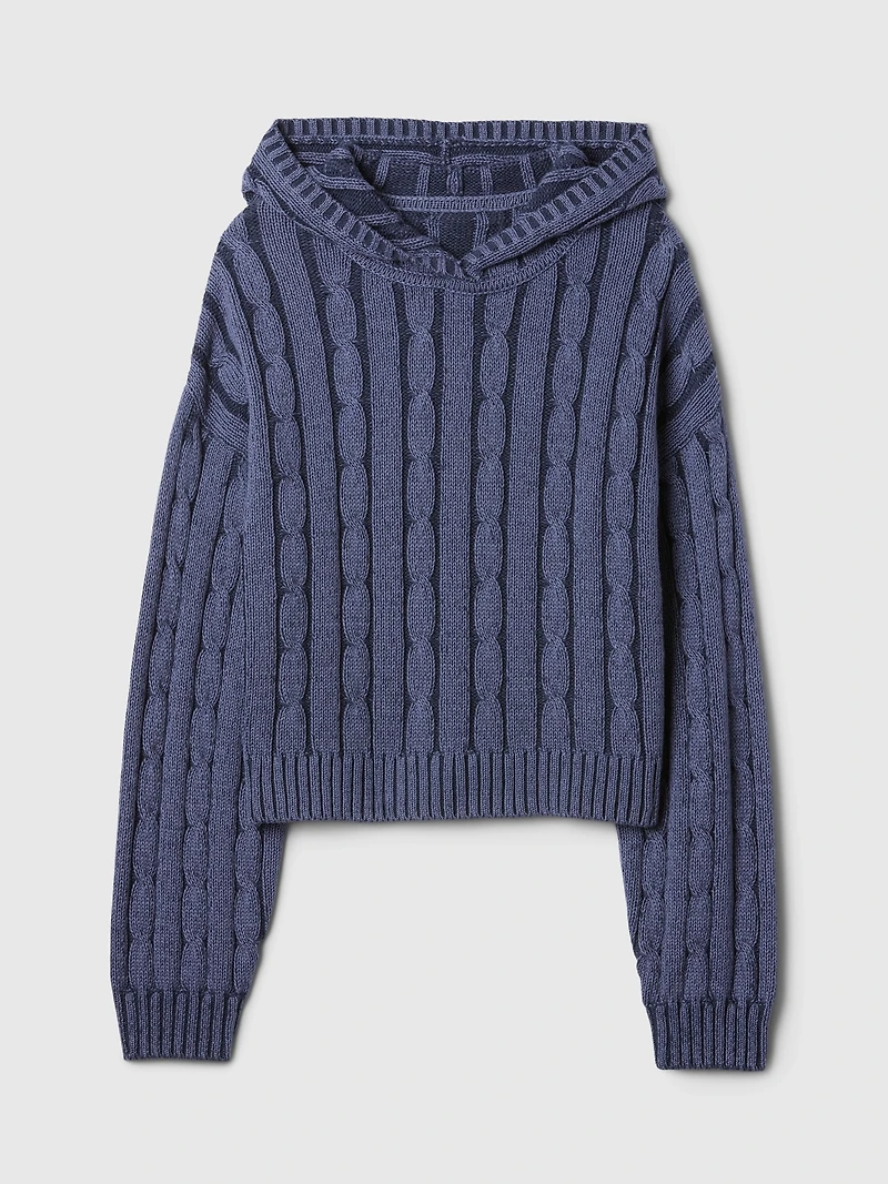 Kids Cable-Knit Crop Sweater