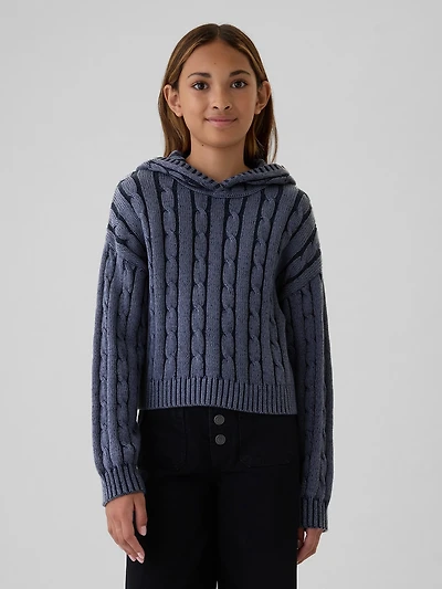 Kids Cable-Knit Crop Sweater