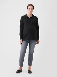 Maternity CashSoft Polo Shirt Sweater