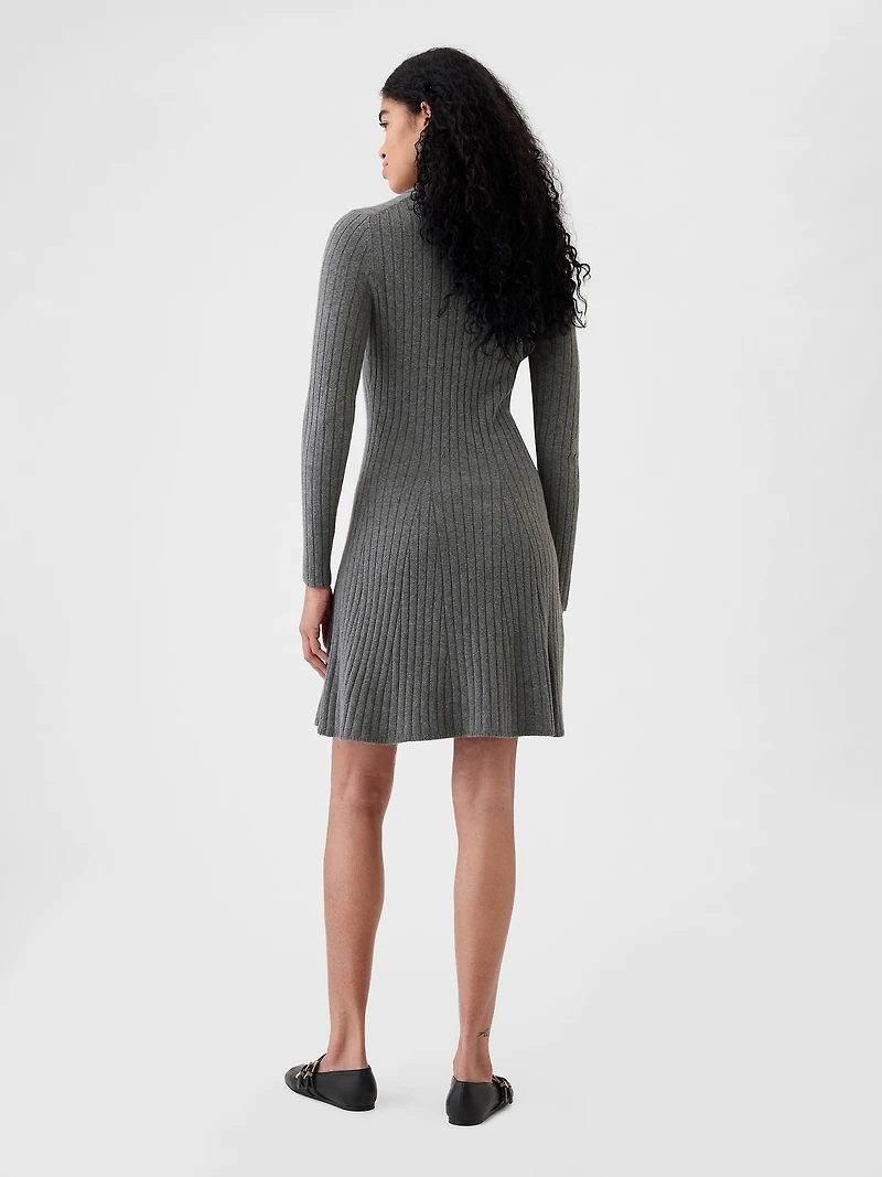 CashSoft Polo Shirt Sweater Mini Dress