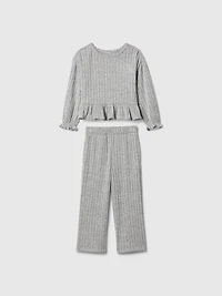 Baby & Toddler Softspun Ruffle Rib Outfit Set