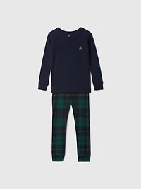 Pyjama henley en coton biologique brossé pour Bébé et Tout-petit