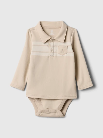 Baby Supima® Polo Shirt Bodysuit